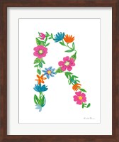 Floral Alphabet Letter XVIII Fine Art Print