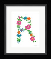 Floral Alphabet Letter XVIII Fine Art Print
