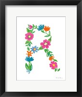 Floral Alphabet Letter XVIII Fine Art Print