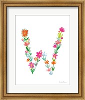 Floral Alphabet Letter XXIII Fine Art Print