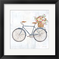 Vintage Bike With Flower Basket II Fine Art Print