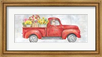 Vintage Red Truck Panel Fine Art Print