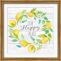 Our Happy Place Lemon Wreath Fine Art Print