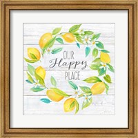 Our Happy Place Lemon Wreath Fine Art Print