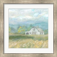 Country Meadow Farmhouse Fine Art Print