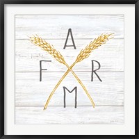 Farmhouse Stamp Wheat Fine Art Print