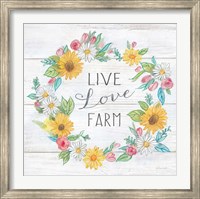 Farmhouse Stamp Wreath Fine Art Print