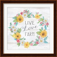 Farmhouse Stamp Wreath Fine Art Print