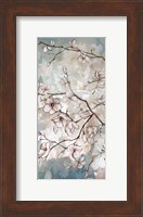 Magnolia Branches on Blue II Fine Art Print