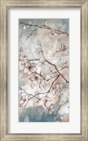 Magnolia Branches on Blue II Fine Art Print
