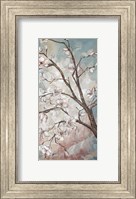Magnolia Branches on Blue III Fine Art Print