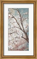 Magnolia Branches on Blue III Fine Art Print