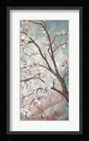 Magnolia Branches on Blue III Framed Print