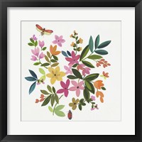 Folky Flowers I Framed Print