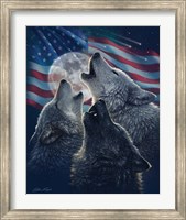 Wolf Trinity Patriotic Fine Art Print