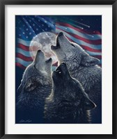 Wolf Trinity Patriotic Fine Art Print