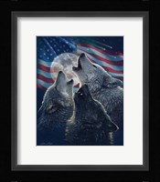 Wolf Trinity Patriotic Fine Art Print