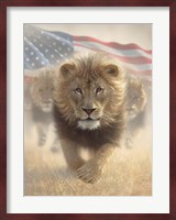 Running Lions America Fine Art Print