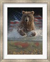 Brown Bear Fishing America Fine Art Print