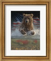 Brown Bear Fishing America Fine Art Print