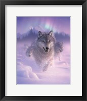 Running Wolves - Northern Lights Fine Art Print