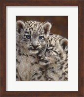 Snow Leopard Cubs - Playmates Fine Art Print