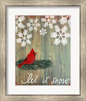 Let It Snow Cardinal Fine Art Print