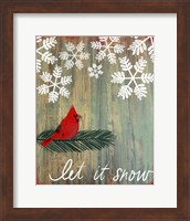 Let It Snow Cardinal Fine Art Print