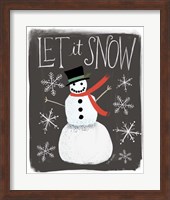 Let It Snow Snowman Fine Art Print