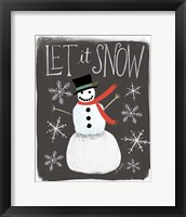 Let It Snow Snowman Fine Art Print