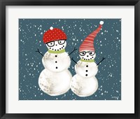 Pair of Snowmen Fine Art Print