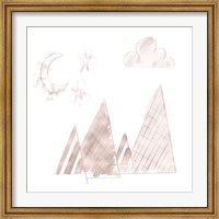 Moon and Mountains Pink Fine Art Print