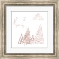 Moon and Mountains Pink Fine Art Print