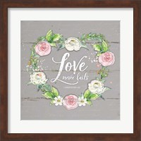 Love Wreath - Gray Fine Art Print