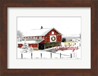Happy Holidays Barn Fine Art Print