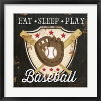 Eat, Sleep, Play, Baseball Fine Art Print