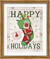 Happy Holidays Stocking Fine Art Print