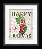 Happy Holidays Stocking Fine Art Print
