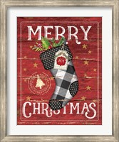 Merry Christmas Stocking Fine Art Print