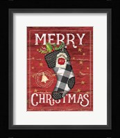Merry Christmas Stocking Fine Art Print