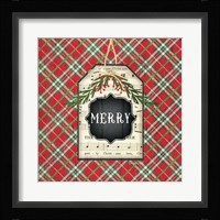 Merry Christmas Plaid Framed Print