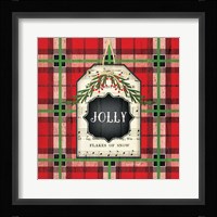 Jolly Christmas Plaid Framed Print