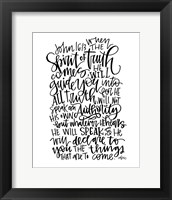 Spirit of Truth BW Fine Art Print