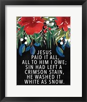 Jesus Paid It All Fine Art Print