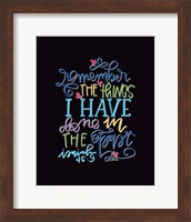Remember the Things Fine Art Print