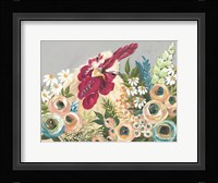 Hen in the Flower Garden Framed Print