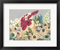Hen in the Flower Garden Fine Art Print
