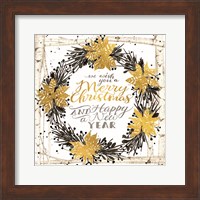 We Wish You a Merry Christmas Birch Wreath Fine Art Print