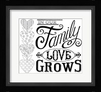 In Our Family Love Grows Fine Art Print