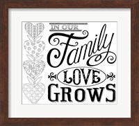 In Our Family Love Grows Fine Art Print